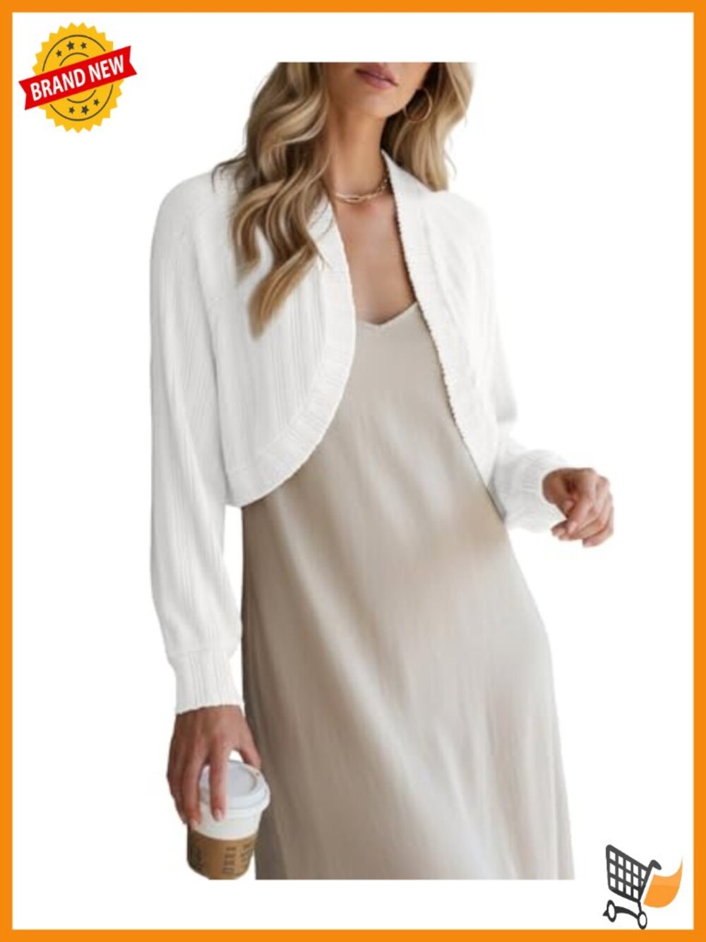 Lightweight Cardigan Long Sleeve Shrug Bolero for Women